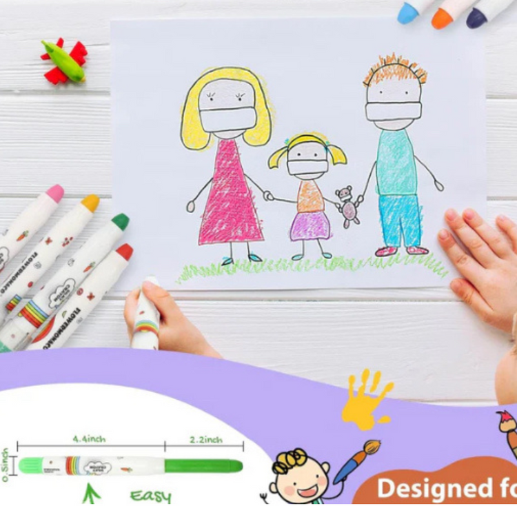 Flower Monaco Silky Crayon Set – 24 Vibrant Colors for Kids Flower Monaco, silky crayons Kenya, crayons for kids Nairobi, crayons for kids 3 years and up, washable crayons, 3 in 1 crayons