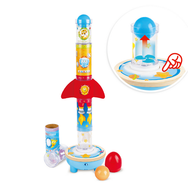 hape early fine motor skills language development imagination girls boys kids toddlers toddler toy toys rocket space science recognition skills balls flying nasa toy child safe playtime pretend play roleplay kid child children baby babies 24 months