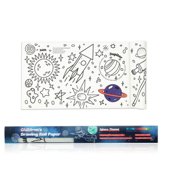 Flower Monaco Space Graffiti Scroll – kids wall decor – Cheza Plus Kenya