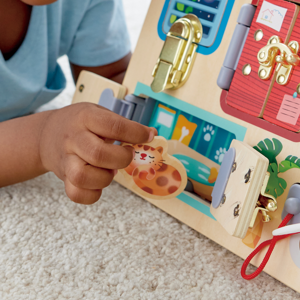 Hape Lock & Learn Playboard, educational wooden toys Kenya, wooden toys, Montessori inspired toys, toys in Nairobi, online kids shop, lock and learn board, role platy toy, best toys in nairobi