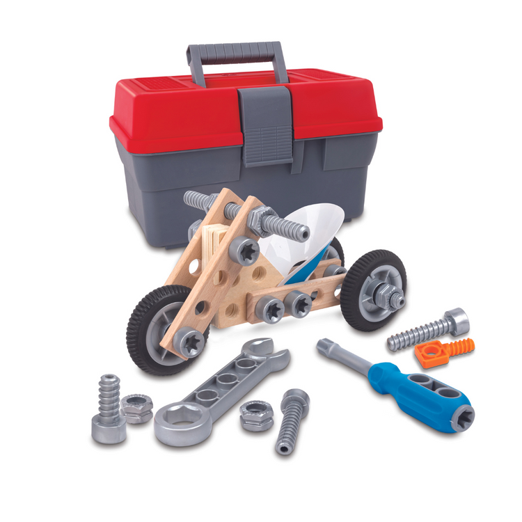 construction toy motorcycle bike kids children build educational wheels tools child STEM toddlers hape toys cheza plus, tool box kids, Build "N" Drive Car Set CHEZA PLUS, building toys, wooden toys kenya, educational toys Kenya, construction toys, toys for boys, toys for girls, toys for 3 years old, toys for 4 years old, toys for 5 years old, wooden toys, construction set for kids, car toy, wooden car toy, building toy, construction toy, buy online toys, German toys Kenya, online toy shop, best toys Kenya
