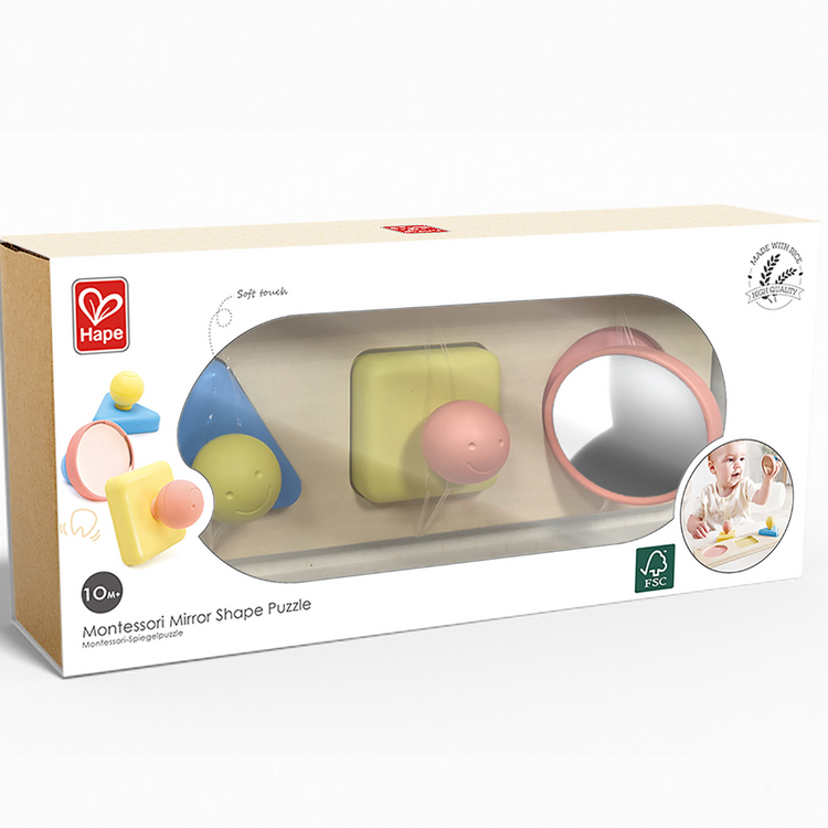 Hape Montessori mirror shape puzzle Cheza plus