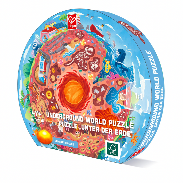 Hape Underground World Puzzle - educational puzzle for ages 3 Years + CHEZA PLUS
