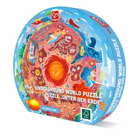 Hape Underground World Puzzle - educational puzzle for ages 3 Years + CHEZA PLUS