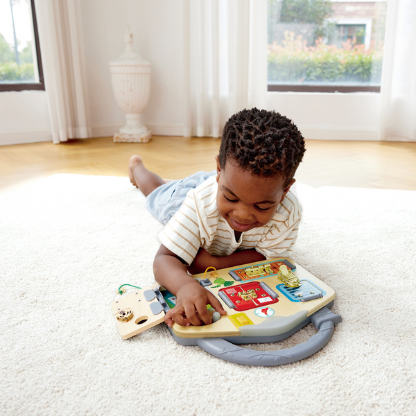 Hape Lock & Learn Playboard, educational wooden toys Kenya, wooden toys, Montessori inspired toys, toys in Nairobi, online kids shop, lock and learn board, role platy toy, best toys in nairobi