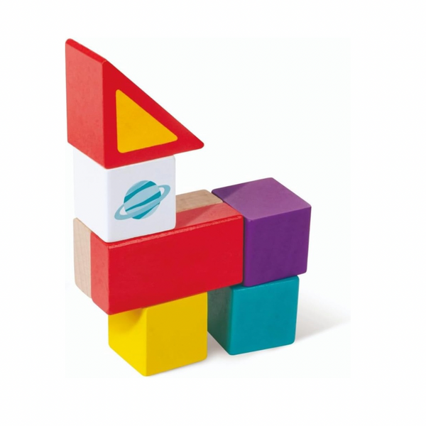 Hape blocks, showing the different playful designs