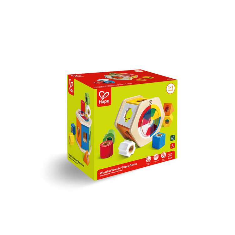 Shape sorter, wooden shape sorter, Hape toys, Wooden toys kenya, educational toys kenya, Montessori toys kenya, toys for 12 months, toys for 1 year old