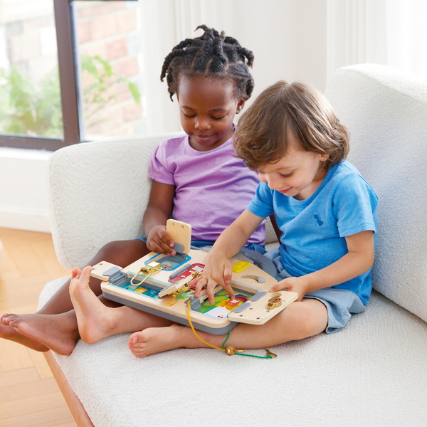 Hape Lock & Learn Playboard, educational wooden toys Kenya, wooden toys, Montessori inspired toys, toys in Nairobi, online kids shop, lock and learn board, role platy toy, best toys in nairobi