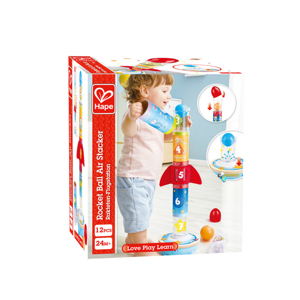 hape early fine motor skills language development imagination girls boys kids toddlers toddler toy toys rocket space science recognition skills balls flying nasa toy child safe playtime pretend play roleplay kid child children baby babies 24 months 