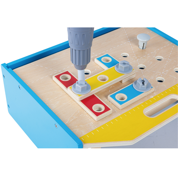 Little Engineer's Workbench Hape, Hape Work bench for kids, educational wooden toys kenya, toys in Kenya, construction toys, durable german toys, kids tool box