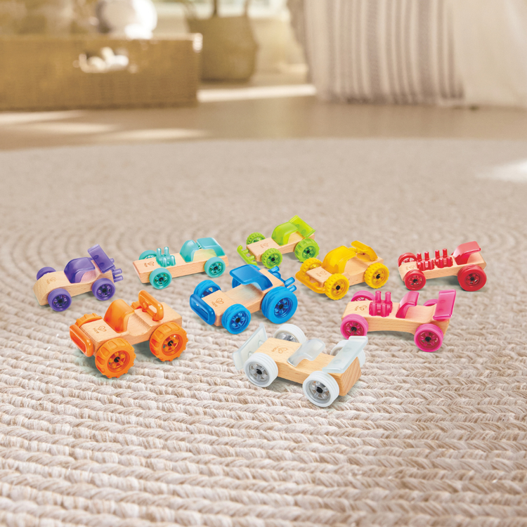 Hape Whizzy Wheels – 11-Piece Mini Vehicle Set CHEZA PLUS