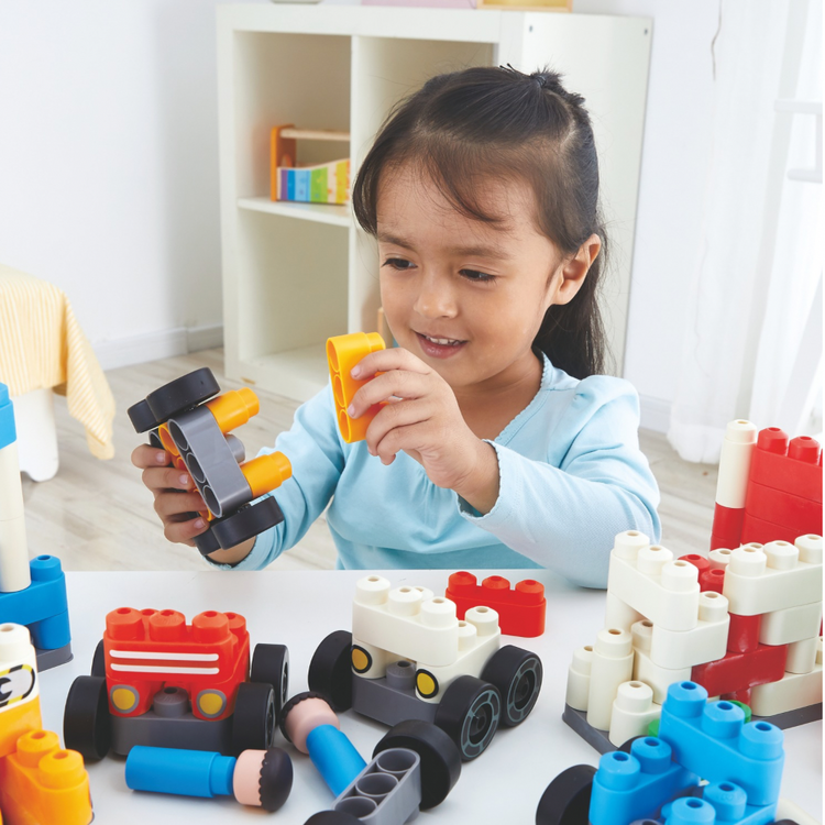 PolyM City Vehicles - building blocks for 24 months + CHEZA PLUS