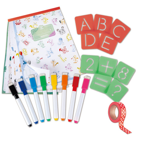 Letters and Numbers Tracing Set with Stencils, Markers, and Activity Album – Preschool Learning Toy Kenya