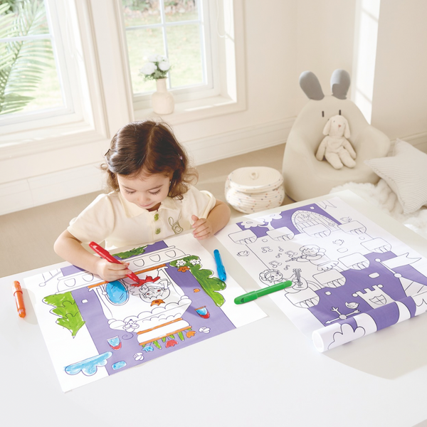 Hape Castle Doodle Paper Roll HapeFun medieval castle colouring paper roll for coloring and sticking  - available in Kenya