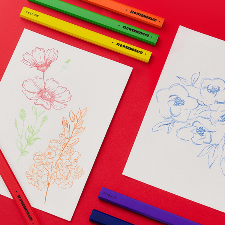 Sketch pencils for children 6 colors drawing set