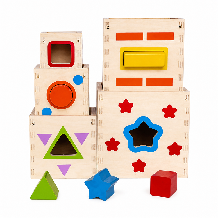 Hape Pyramid of Play learning toy teaching numbers, shapes, colors, and counting