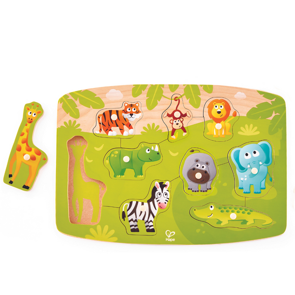 Jungle Peg Puzzle Cheza Plus