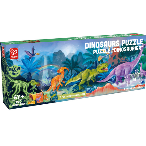 Hape glow in the dark dinosaur floor puzzle for children age 6 years and above