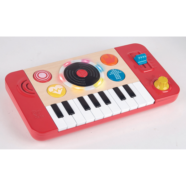Hape DJ Mix & Spin Musical Toy for toddlers – interactive kids’ music toy with keyboard and DJ turntable, available at Cheza Plus Kenya.