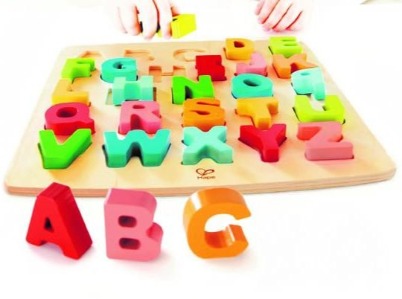 Chunky Alphabet Puzzle CHEZA PLUS, Hape toys, wooden educational toys, German toys, online toys store, shop online, wooden letters, wooden alphabet toy, Montessori alphabet, Montessori game