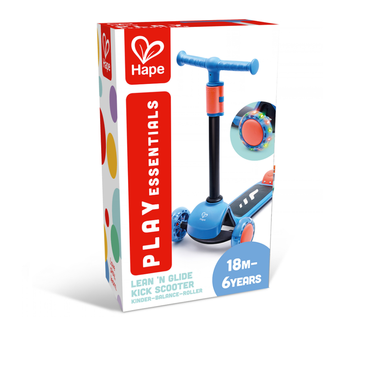 Hape Lean ’n Glide Kick Scooter – Light-Up 3-Wheel Scooter CHEZA PLUS