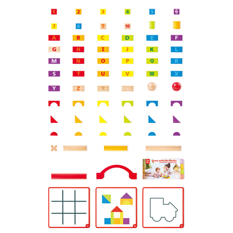 Hape Grow-with-Me Blocks – 80-Piece Building Set CHEZA PLUS