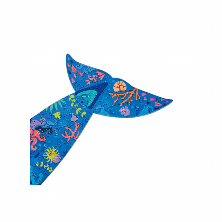 Hape Whale Shimmer Floor Puzzle - educational puzzle for ages 8 Years + CHEZA PLUS
