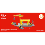 Hape Railway Crane Construction – 14-Piece Train & Construction Set CHEZA PLUS