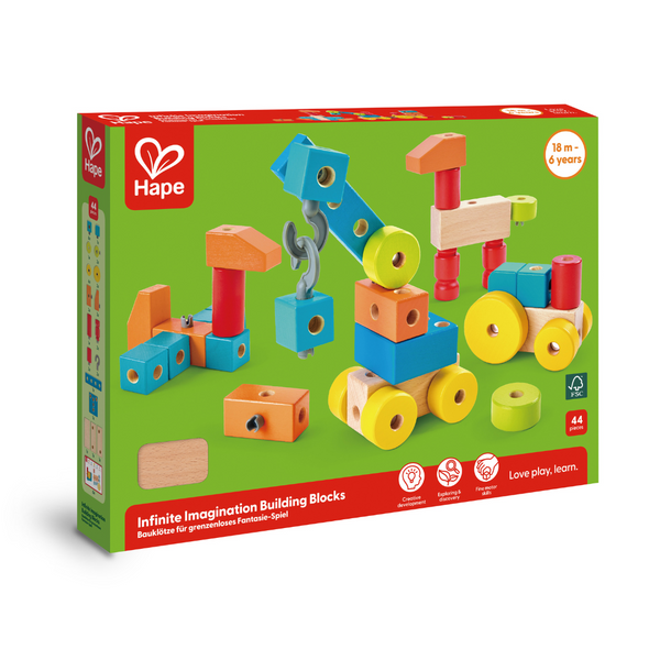 Infinite Imagination Blocks Hape, wooden blocks kenya, wooden toys kenya, montessori toys, educational toys kenya, toys or boys, toys for girls, toys for 18 months, toys for 24 months, toys for 3 years, toys for 4 years