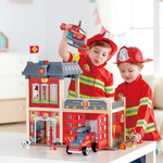 Fire station wooden toy Hape Cheza Plus