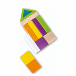 Close-up of the unique monster designs on each block