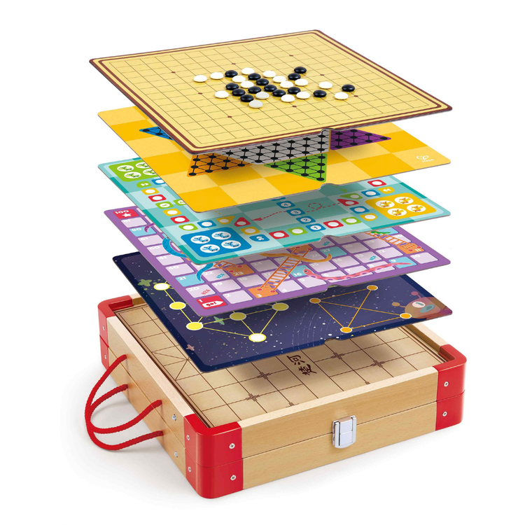 Hape 22 Classic Games Collection – 251-Piece Family Game Set CHEZA PLUS