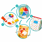 art hape kid kids paint painting brush kit supplies set children childrens child toddler development creative creativity imagination activity activities birthday gift toy color non toxic non-toxic safe washable paints colors mix wheel