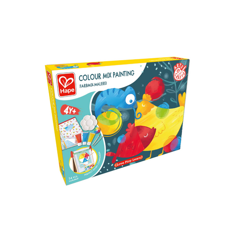 art hape kid kids paint painting brush kit supplies set children childrens child toddler development creative creativity imagination activity activities birthday gift toy color non toxic non-toxic safe washable paints colors mix wheel