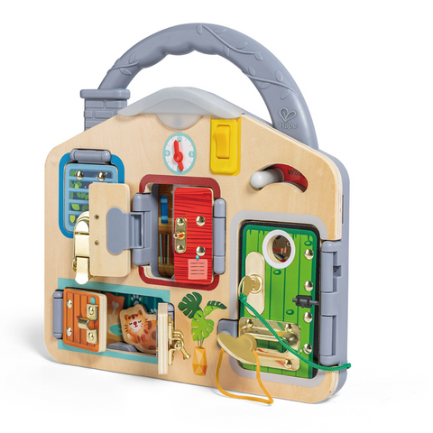 Hape Lock & Learn Playboard, educational wooden toys Kenya, wooden toys, Montessori inspired toys, toys in Nairobi, online kids shop, lock and learn board, role platy toy, best toys in nairobi
