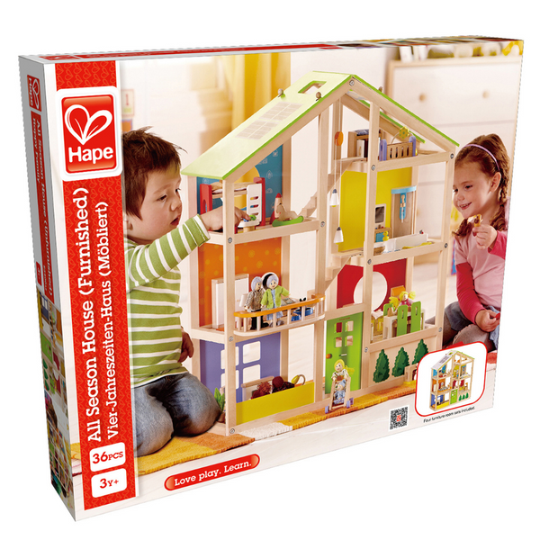 dolls house; wood dollhouse; wooden dollhouse kit; wooden dollhouse furniture set; kids wooden dolls house hape toys cheza plus