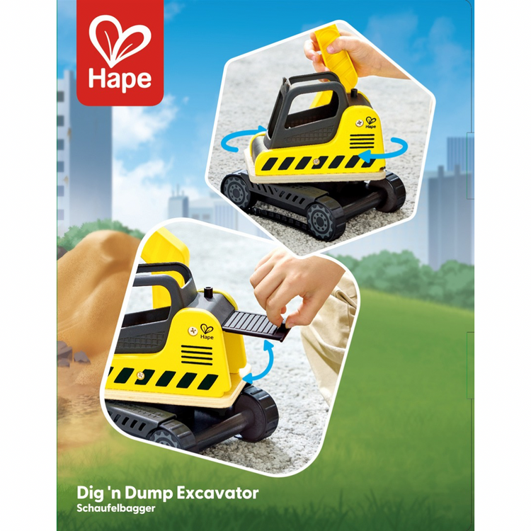 lose-up of excavator shovel arm rotating – Hape Dig ’N Dump Kenya