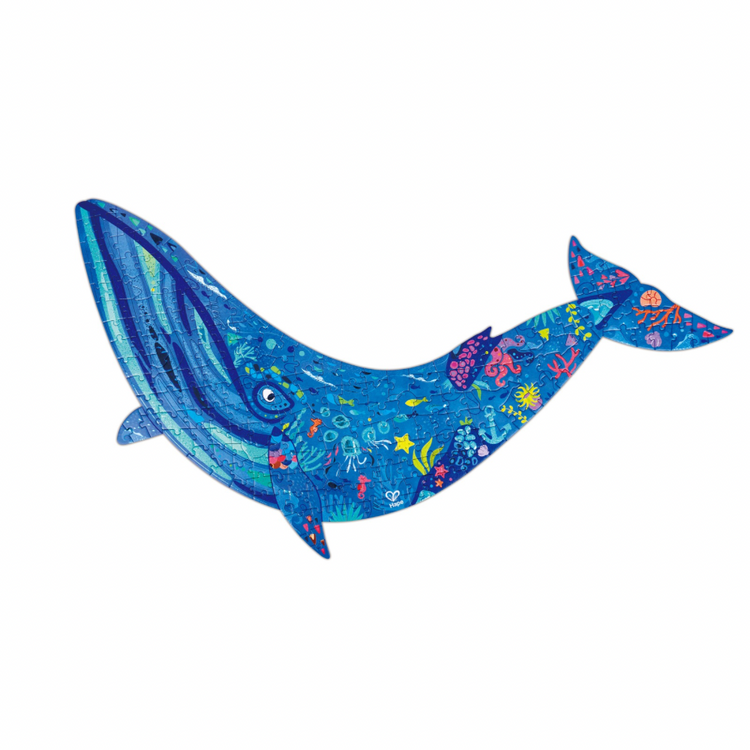 Hape Whale Shimmer Floor Puzzle - educational puzzle for ages 8 Years + CHEZA PLUS