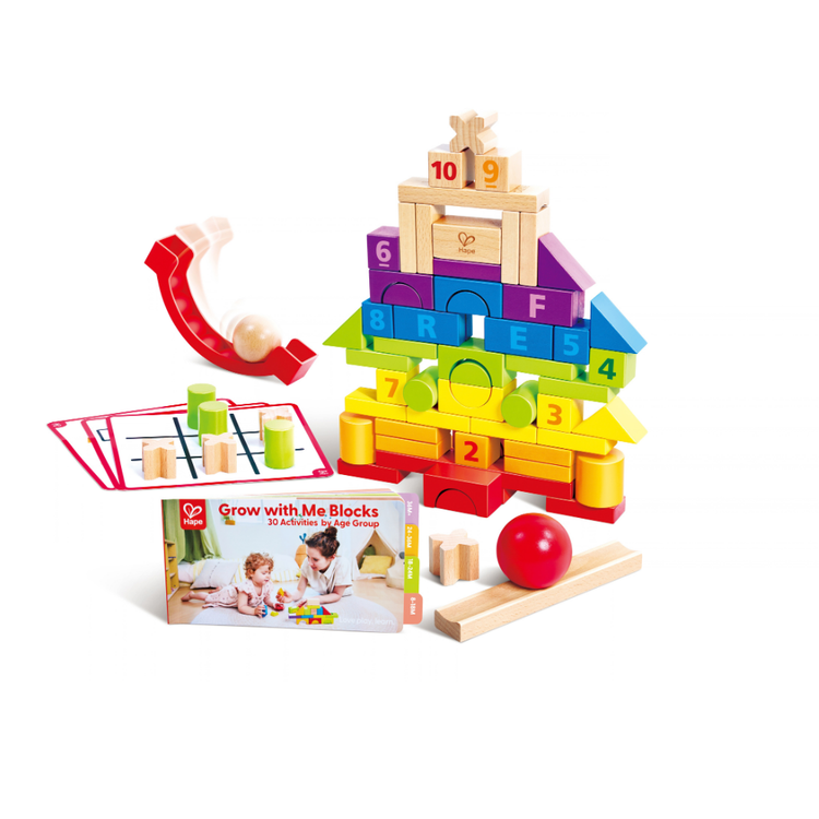 Hape Grow-with-Me Blocks – 80-Piece Building Set CHEZA PLUS