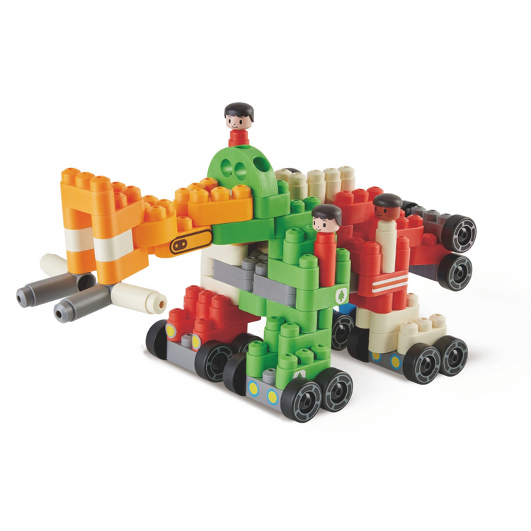 PolyM City Vehicles - building blocks for 24 months + CHEZA PLUS