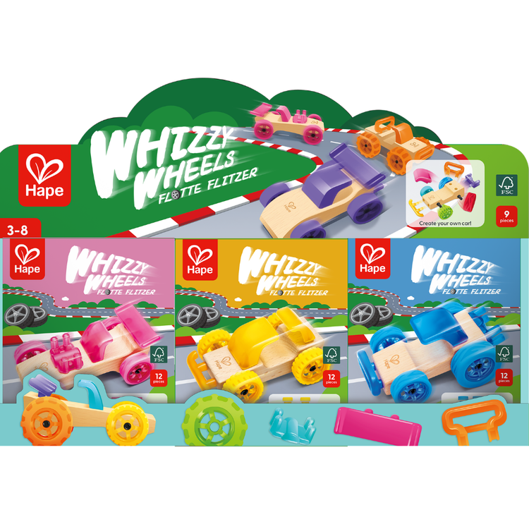 Hape Whizzy Wheels – 11-Piece Mini Vehicle Set CHEZA PLUS