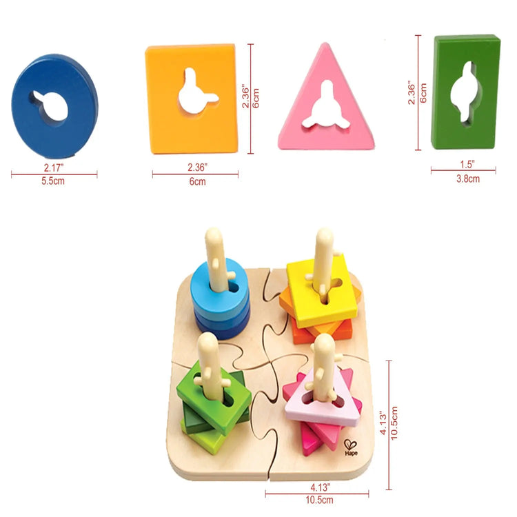 Hape Creative Peg Puzzle – Educational Fine Motor Skills Toy (18+ Months)