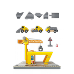 Hape Railway Crane Construction – 14-Piece Train & Construction Set CHEZA PLUS