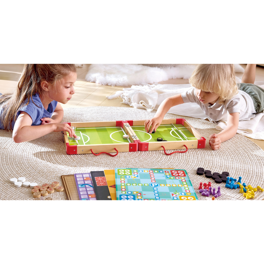 Hape 22 Classic Games Collection – 251-Piece Family Game Set CHEZA PLUS
