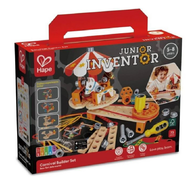 Hape Carnival Builder Set toy packaging – safe eco-friendly play set in Kenya, Cheza Plus 