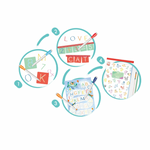 Child using stencils and markers from the Hape tracing set – Writing and Counting Practice for Kids in Kenya