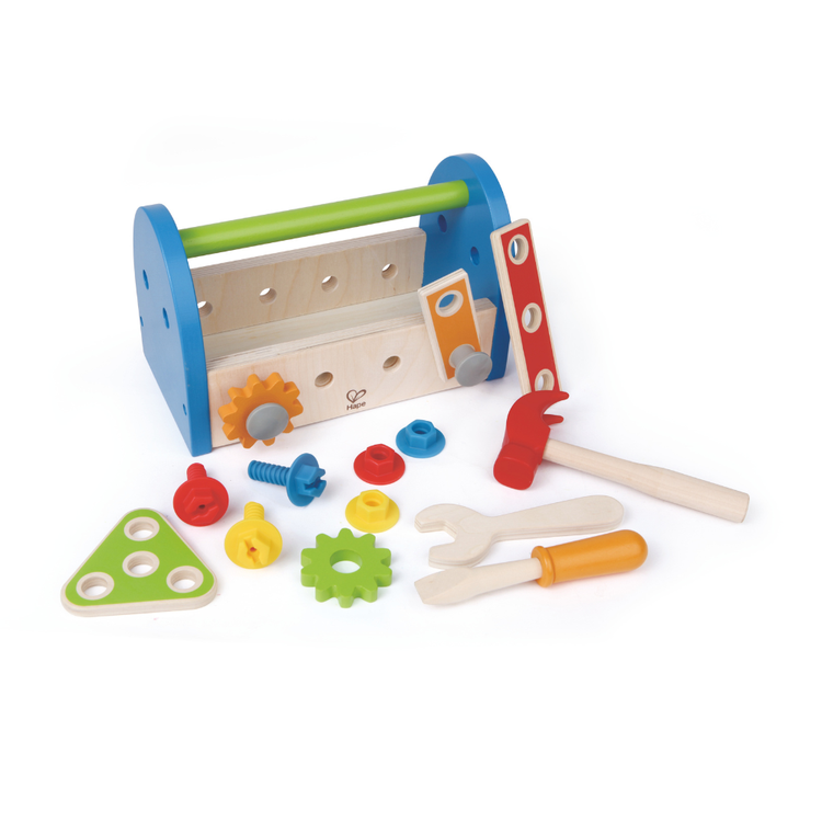 Display of Hape wooden tool box for kids in Nairobi