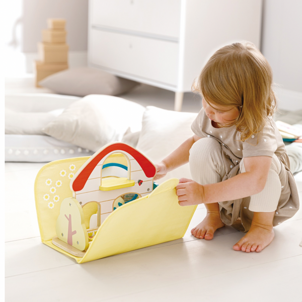 Wooden barn from Hape Farm House toy set with opening roof and doors – quality kids toy Kenya at cheza plus 