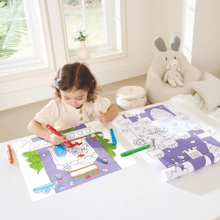 Hape Castle Doodle Paper Roll HapeFun medieval castle colouring paper roll for coloring and sticking - available in Kenya