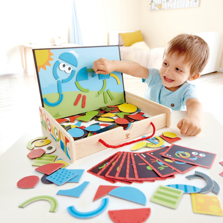 hape wooden box magnetic magnets play set toy color Hape wooden magnetic drawing box Montessori toy Kenya